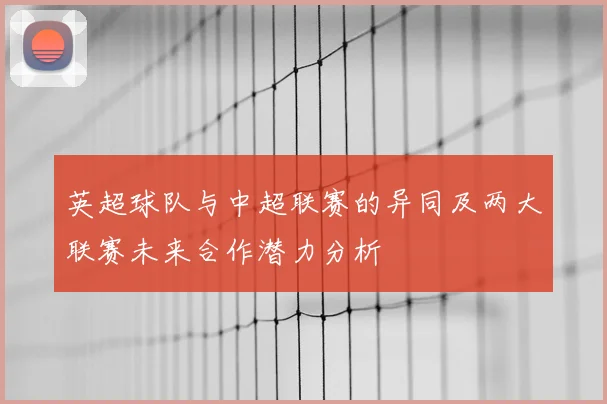 英超球队与中超联赛的异同及两大联赛未来合作潜力分析